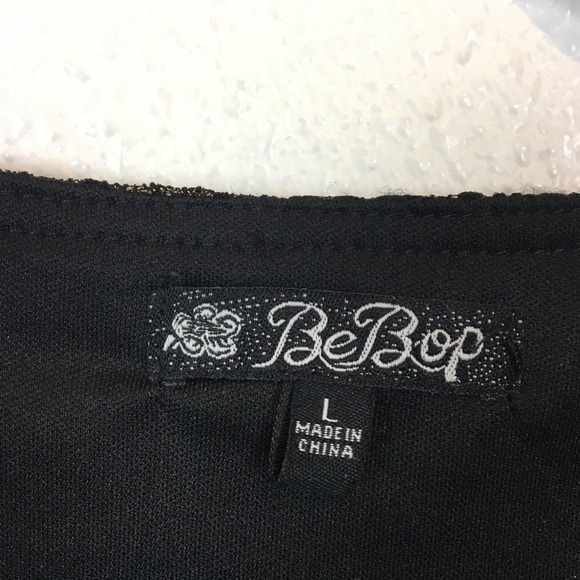 Funky 90s y2k Goth Wanna Be Black Lace Dress with Gold - Picture 6 of 7